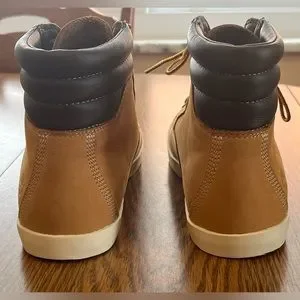 EUC Timberland MENS 7.5 or WOMENS 9 Leather Khaki Brown Boots Timberland Men main image 2